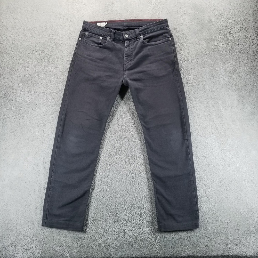 American Giant Jeans Mens 32x30‎ Gray Regular Straight Dark Wash Made In USA